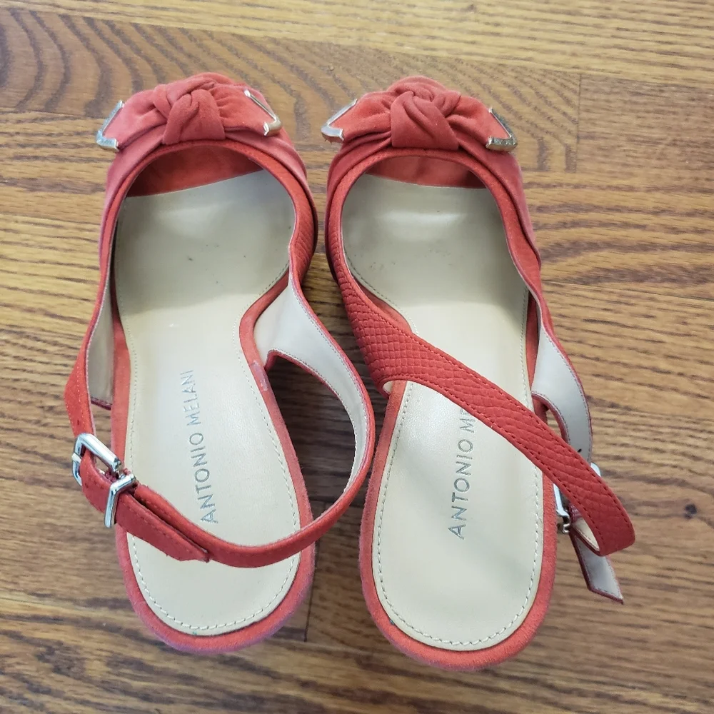 Antonio Melani Reena Red Wedge Heels